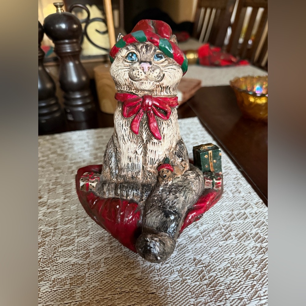 Christmas Cat stocking holder